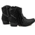 Ankle Boots - Black Cowhide with Fringe