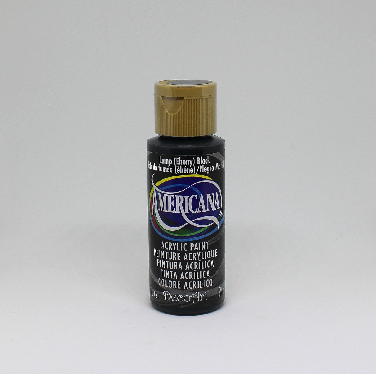 DecoArt Acrylic Paint Lamp Black 2 oz