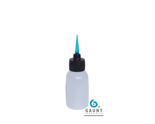 Soft squeeze 1 ounce LDPE Bottle includes 22 gauge (Blue) taper tip applicator.  Used for precision application of acrylic paint, glue adhesive, and other liquids.  This is a great option for Decoration and Craft projects when dots and lines are required. 