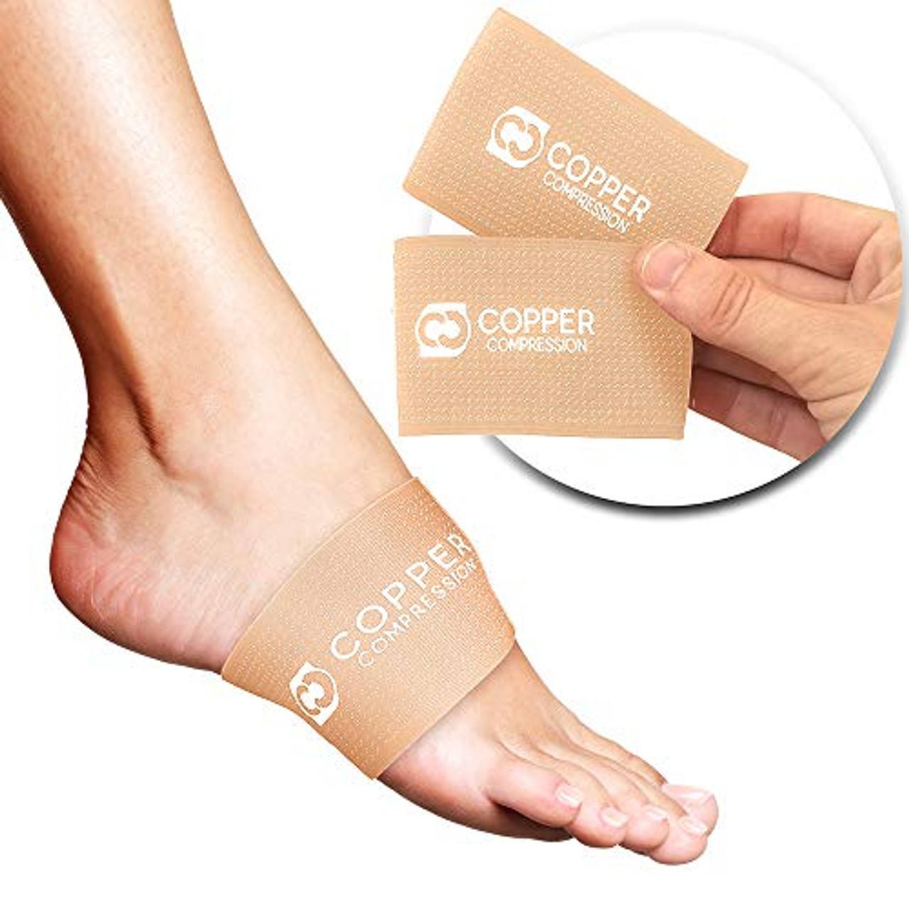 Copper Compression Recovery Foot Sleeves / Plantar Fasciitis Support Socks  - GUARANTEED To Speed Up Recovery & Provide Relief Of Heel Spurs, Arch  Pain, Foot Swelling & Ankle Injuries 1 PAIR, Medium