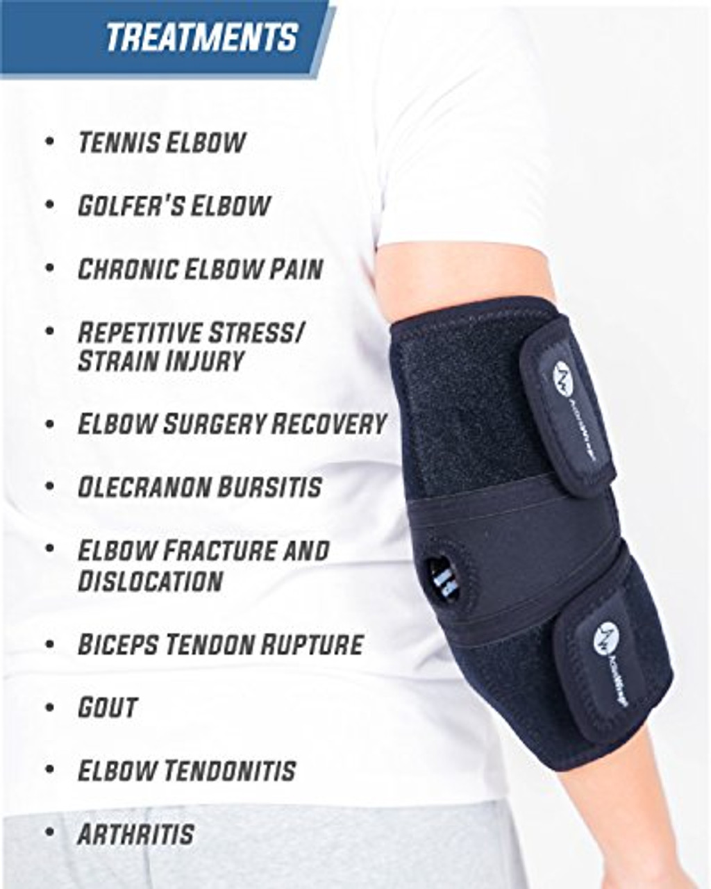 ActiveWrap Elbow Ice Wrap Hot Cold Packs for Tennis Elbow Treatment