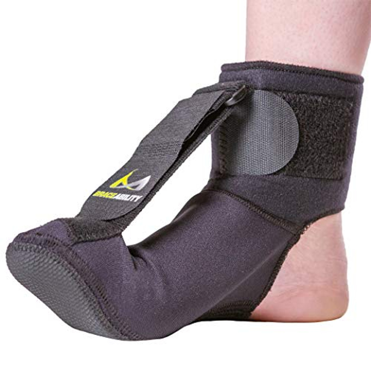 BraceAbility Plantar Fasciitis Night Sock | Soft Stretching Boot