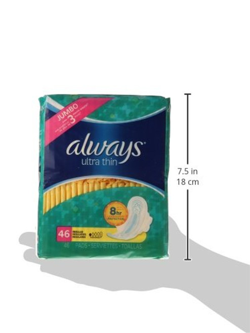 Always Ultra Thin Size 1 Regular Pads Without Wings