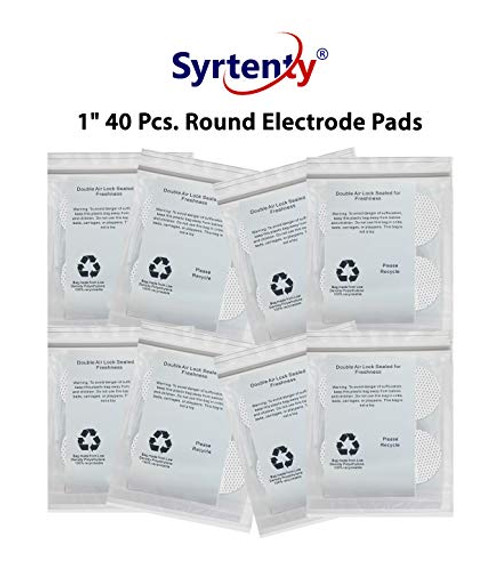 Syrtenty TENS Unit Replacement Pads - 1.5''x1.5 40 pcs Electrode