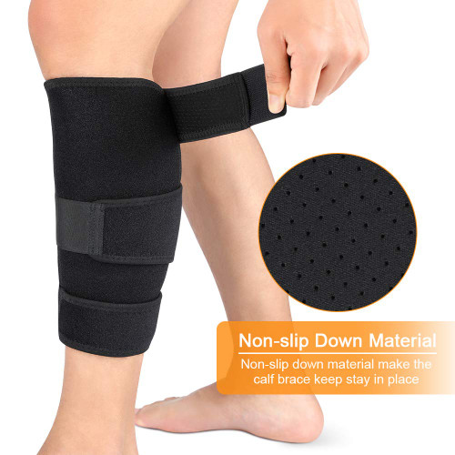 Vive Calf Brace - Adjustable Shin Splint Support - Lower Leg Compression  Wrap Increases Circulation, Reduces Muscle Swelling - Calf Sleeve for Men  and
