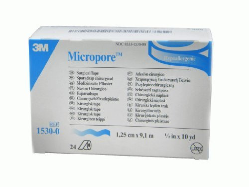 3M Micropore Tape 1530-1 (2 rolls) 1 x 10 yards
