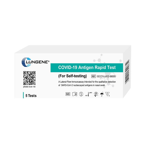 Clungene COVID-19 Rapid Antigen Nasal Swab Self Test 5pk