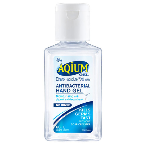 Aqium Antibacterial Hand Sanitiser 60ml at Blooms The Chemist