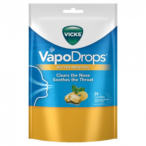 Vicks VapoDrops Butter Menthol online at Blooms the Chemist