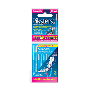 Piksters Interdental Brush Size 5 Blue 10 Pack at Blooms The Chemist