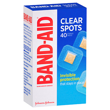 Band-Aid Clear Spots 40 Pack at Blooms The Chemist