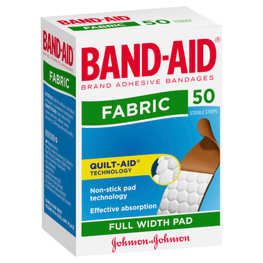 Band-Aid Fabric Strips 50 Pack at Blooms The Chemist