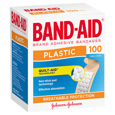Band-Aid Brand Plastic Strips 100 Pack at Blooms The Chemist
