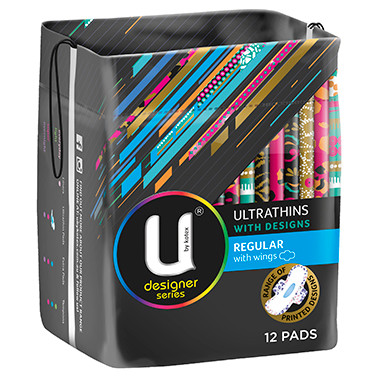 U by Kotex Ultrathin Regular Wing Designs 12 Pack at Blooms The Chemist