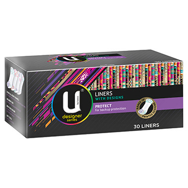 U by Kotex Protect Liners with Design - 30 Pack