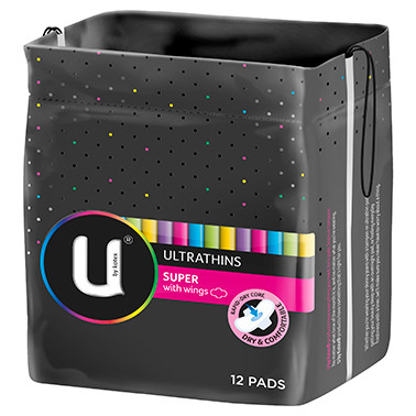 U by Kotex Ultrathins Super Pads with Wings 12 Pack at Blooms The Chemist
