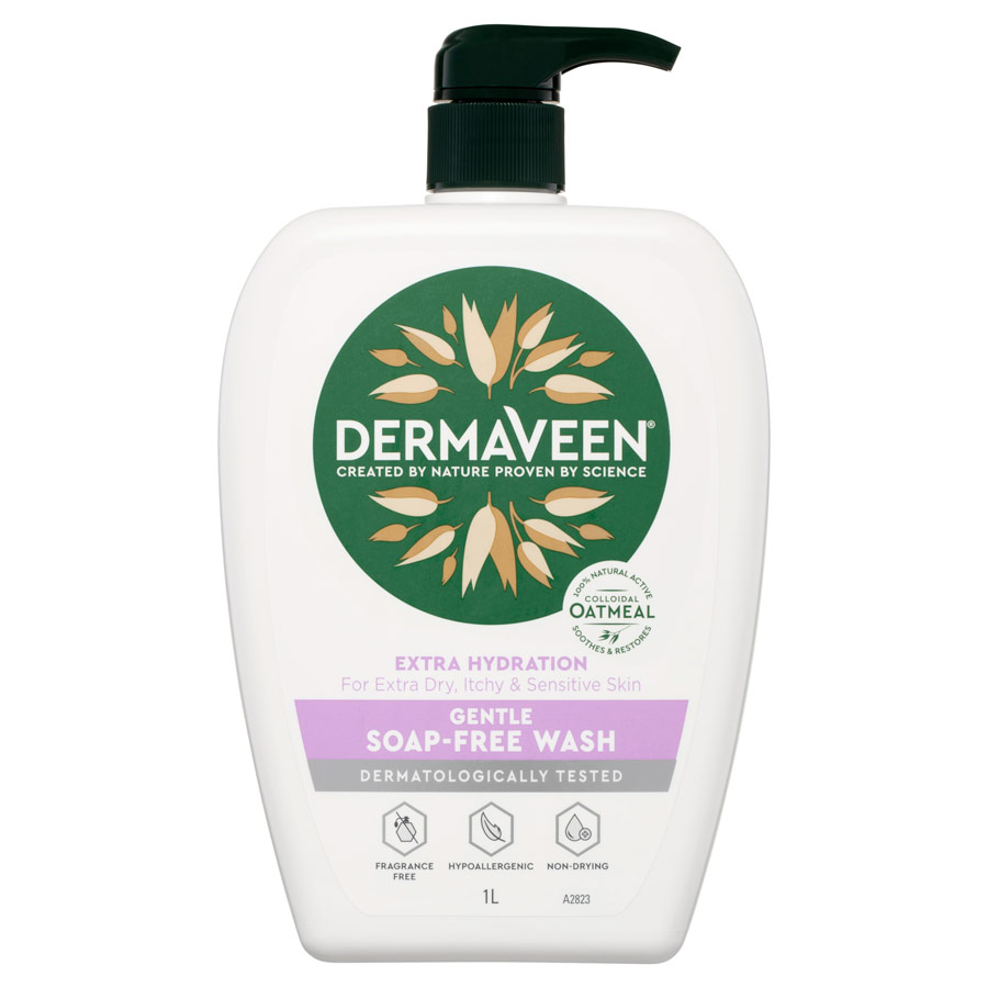 DermaVeen Extra-Hydration Soap Free Wash Bottle 1L