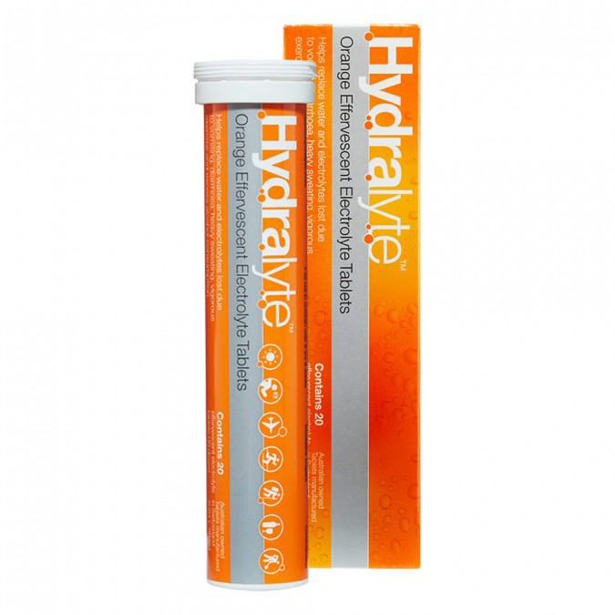 Hydralyte Electrolyte Effervescent Orange - 20 Tablets