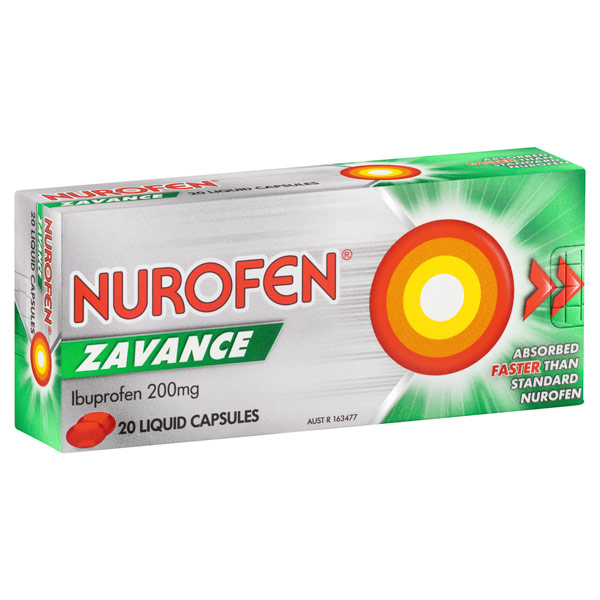 Nurofen Zavance 200mg - 20 Liquid Capsules