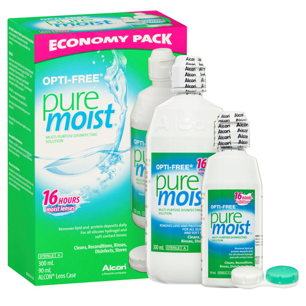 Opti-Free PureMoist Contact Solution Economy Pack - 300ml + 90ml