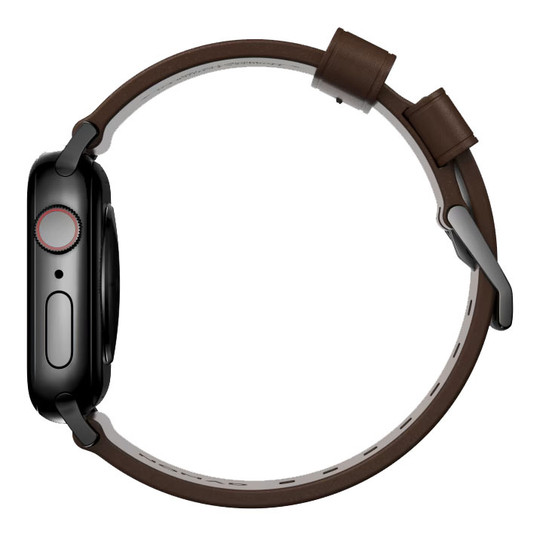 Nomad Modern Band for Apple Watch 42/44/45mm - Rustic Brown (Black hardware)