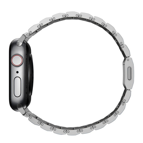 Nomad Titanium Band for Apple Silver - Hardware 44mm/42mm Watch