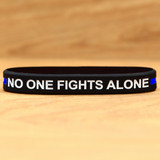 10 of Blue Line No One Fights Alone Wristbands 10 of Blue Line No One Fights Alone Wristbands