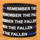 3 of Bold Letter Remember the Fallen Wristbands 3 of Bold Letter Remember the Fallen Wristbands