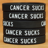 3 of Cancer Sucks Wristbands