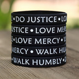 50 of Do Justice - Love Mercy - Walk Humbly Wristbands