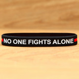 3 of No One Fights Alone Thin Red Line Wristbands 3 of No One Fights Alone Thin Red Line Wristbands