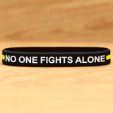 50 of No One Fights Alone Thin Yellow Line Wristbands 50 of No One Fights Alone Thin Yellow Line Wristbands