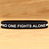 5 of No One Fights Alone White Line Wristbands 5 of No One Fights Alone White Line Wristbands