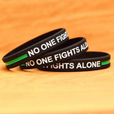 2 of No One Fights Along Green Line Wristbands 2 of No One Fights Along Green Line Wristbands