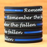 5 of Remember the Fallen Thin Blue Line Wristbands 5 of Remember the Fallen Thin Blue Line Wristbands