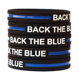5 of Back the Blue Wristbands