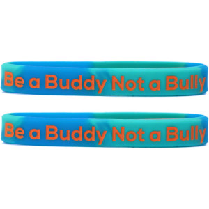 2 of Be a Buddy Not a Bully Wristbands
