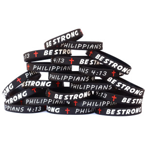 20 of Be Strong Philippians Phil 4:13 Wristbands