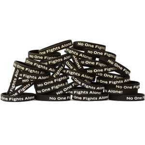30 of Black No One Fights Alone Wristbands
