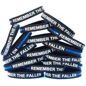 15 of Bold Letter Remember the Fallen Wristbands 15 of Bold Letter Remember the Fallen Wristbands