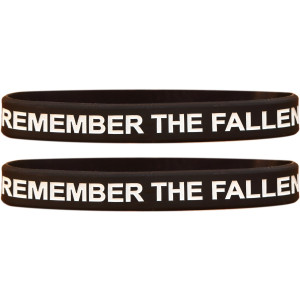 2 of Bold Letter Remember the Fallen Wristbands