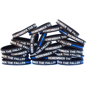 30 of Bold Letter Remember the Fallen Wristbands