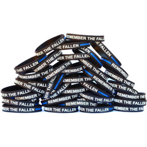 50 of Bold Letter Remember the Fallen Wristbands
