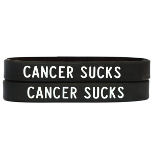 2 of Cancer Sucks Wristbands