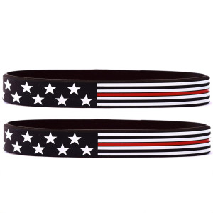 2 of Flag Thin Red Line Wristbands
