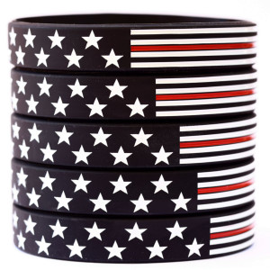 5 of Flag Thin Red Line Wristbands