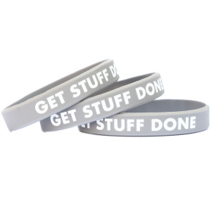 3 of Get Stuff Done Wristbands