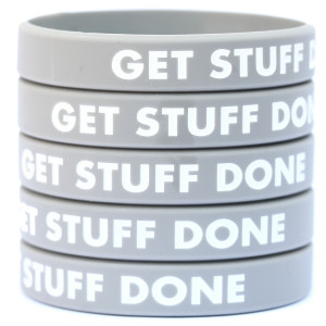 5 of Get Stuff Done Wristbands