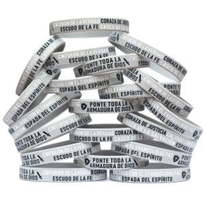 20 of Armadura de Dios Wristbands (Armor of God in Spanish)