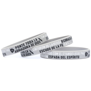 3 of Armadura de Dios Wristbands (Armor of God in Spanish)